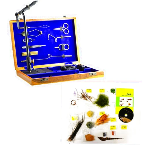 Generic Colorado Angler Supply KB Tool Kit & Delux Fly-Tying Material KIT for Tying 6 Basic Flies with DVD and Instruction Booklet Beginner Fly Tying KIT Fly Tying Classes Fly Tying Gift