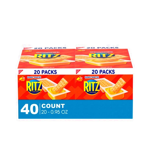 Nabisco Ritz Handy Snacks 40- Count of Crackers 'N Cheesy Dip Snack Packs