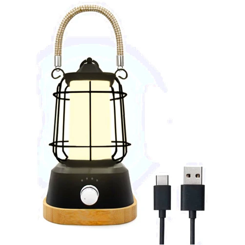 Faung LED Camping Lantern Retro Rechargeable Lantern, 5000mAh Battery Powered Dimmable Electric Lanterns with 3 Light Modes, Waterproof Portable Camp Lamp for Power Outages, Hurricane, Outdoors, Home Décor