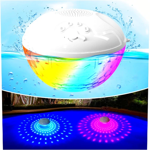 Uekars Floating Pool Speaker, Dynamic RGB Color Changing Bluetooth Pool Speaker TWS Pairing, IP68 Waterproof Hot Tub Speaker, 10W Loud Stereo Sound & Handsfree Floating Bluetooth Speaker for Pool