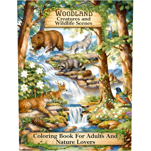 Alonna Evans Hoppe Woodland Creatures and Wildlife Scenes: A Nature-Inspired Coloring Book with Forest Animals, Peaceful Designs and Detailed Illustrations for Adults and Nature Lovers