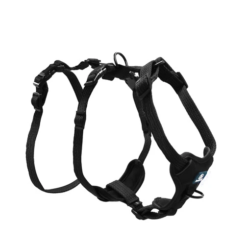 PAWORLD Escape Proof Dog Harness Medium Sized Dog, No Pull Front Clip Dog Harness, Adjustable, Durable, Breathable Pet Vest, No-Choke Harness for Large Dogs Outdoor Walking Training (Black, L)