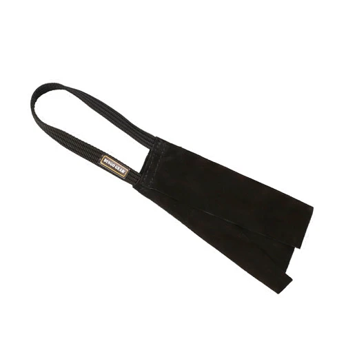DINGO GEAR WWW.DINGOGEAR.COM 1977 Dingo Gear 1977 Leather Bite Rag with 1 Handle Prey Drive Dog Training Tug Black 23 cm S00486