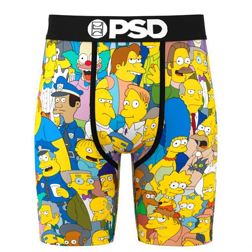 PSD Men's Simpsons Boxer Briefs - Breathable and Supportive Men's Underwear with Moisture-Wicking Fabric
