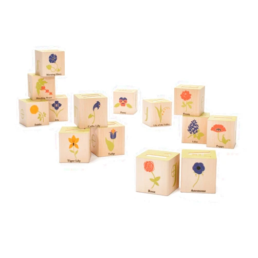 Uncle Goose Flower Blocks - Made in The USA
