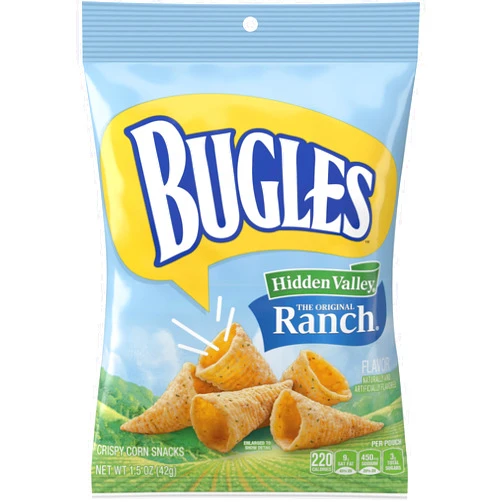 Bugles Corn Snacks, Ranch, 1.5 Oz (Pack of 36)