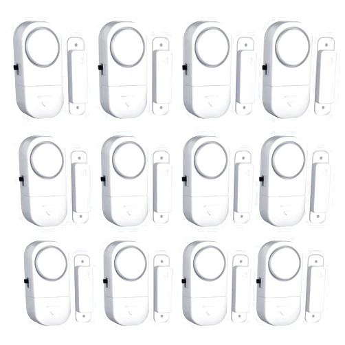 HIIXHC Wireless Entry Home Door Window Burglar Alarm with 12 PCS Security Alarm System Magnetic Sensor