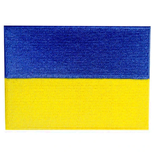 EmbTao Ukraine Flag Embroidered Patch Ukrainian Iron On Sew On National Emblem
