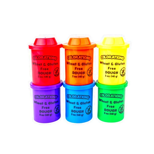 Colorations Wheat & Gluten Free Classic Dough - 6 Colors (5oz Each) | Non-Toxic, Play Dough, Bulk Set, Sensory Kit, Party Favors, Classroom Pack