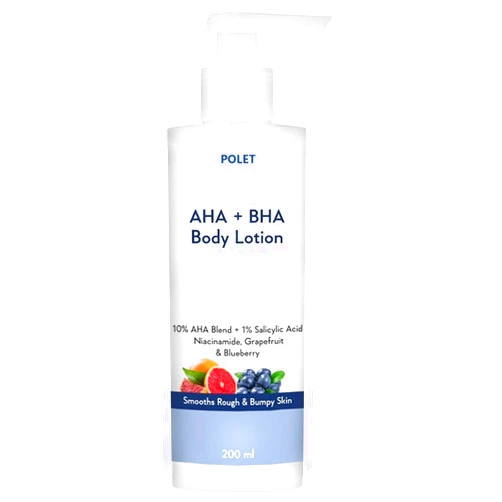 Generic Polet 10% AHA + 1% BHA Body Lotion - Smooths Rough & Bumpy Skin - Glycolic & Lactic Acid Body Lotion with Niacinamide - 200 Ml - 6.76 Fl Oz