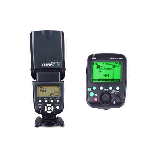 YONGNUO YN560 IV with YN560TX PRO N Wireless Flash Speedlite Master + Slave Flash + Built-in Trigger System for Nikon Digital Cameras