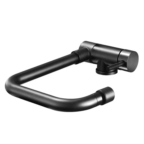Weirun Folding 360 Degree Rotation Single Handle Basin Sink Faucet Mixer Tap for Kitchen Bathroom Home Caravan Yacht Boat Camping RV, Matte Black