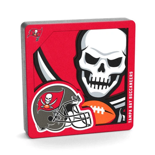 YouTheFan NFL Tampa Bay Buccaneers 3D Logo Series Magnets
