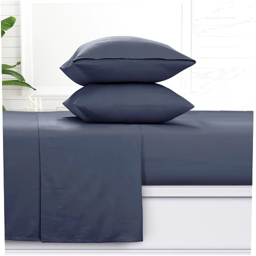 Tribeca Living Solid Flannel King Sheet Set, Super Soft 100% Cotton, Extra Deep Pockets, Cloudy Blue