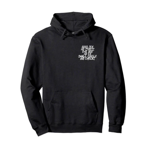 Lustige Kult Sprüche Good Sex No Stress Designs Good Sex No Stress One Boo No Ex (Chest Print) Rap Slogan Pullover Hoodie