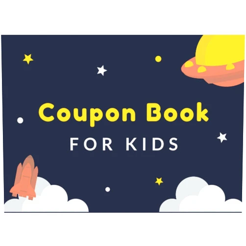 Hadobba books Coupon Book for Kids: Blank Booklet of 60 Fillable DIY Coupon Cards | Ticket Voucher for Girls and Boys | Book of Blank Gift Voucher Templates to Fill In for Children