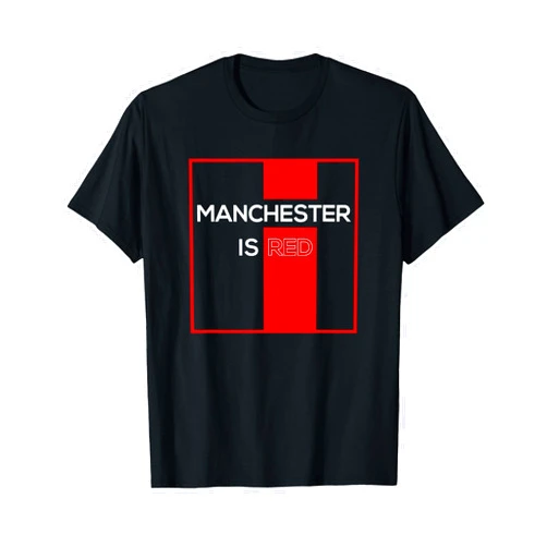 Football by Desirable Tees Manchester Is Red Funny United Football Supporter T-Shirt