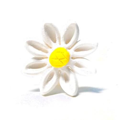 Global Sugar Art Edible Daisy Sugar Cake Flowers White, Unwired, 18 Count by Chef Alan Tetreault