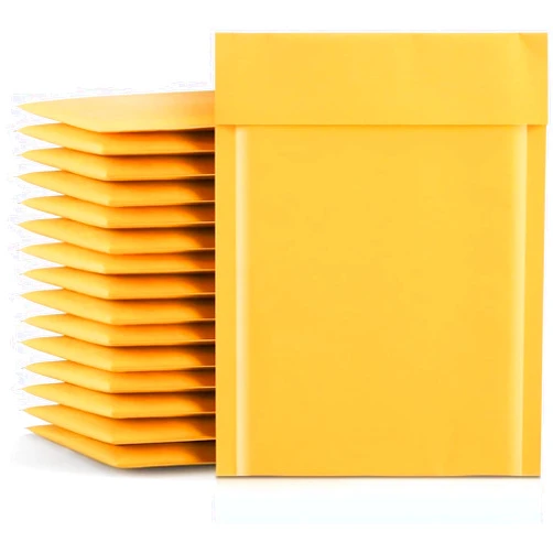 Generic 5 x 7 Kraft Bubble Mailers (75-PACK) Yellow Bulk, Self-Seal Kraft Padded Envelope, Self-Seal Bubble Envelopes Waterproof Shipping Bags for Small Businesses