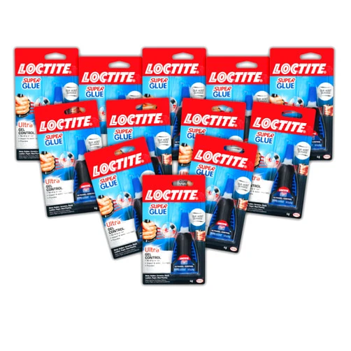 Loctite Super Glue Ultra Gel Control, 4 Gram Squeeze Bottle, 12 Pack - Clear Superglue for Plastic, Wood, Metal, Crafts, & Repair, Instant Glue Adhesive, Quick Dry
