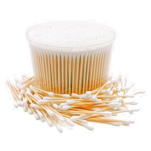 Generic Natural & Thick Cotton Ear buds cotton swabs ear cleaning buds (Pack of 200 sticks/ 400 tips) | Strong Wooden Ear stick,