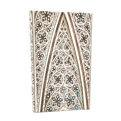 By Paperblanks (Author) 2026 Vault of the Milan Cathedral (Duomo di Milano) Mini 12-Month Horizontal Hardcover Flexi Day Planner 2026 (Wrap Closure)