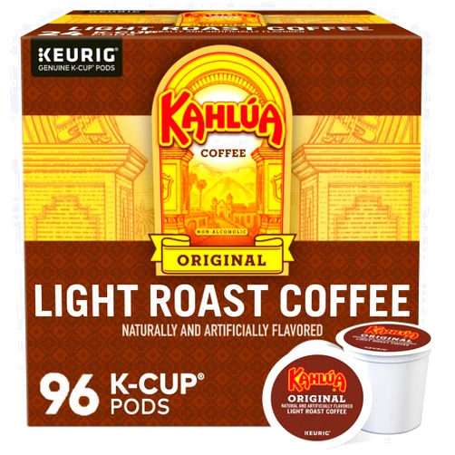 Timothy's World Coffee Kahlua Coffee Original, Keurig Single Serve K-Cup Pods, Light Roast Coffee, 96 Count (4 Packs of 24)