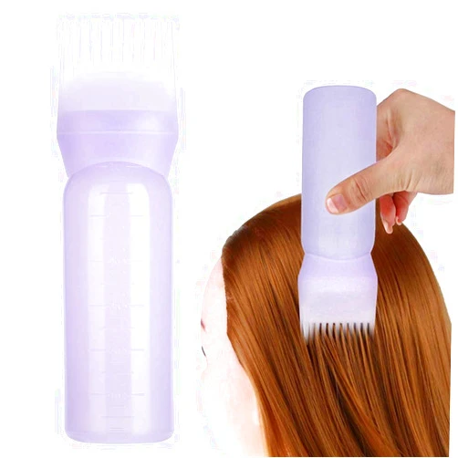 Yinhing Hair Dyeing Bottle, Hair Color Applicator Bottle, 3 Colors Hair Dyeing Bottle Brush Shampoo Hair Color Oil Comb Applicator Tool for Salon Home Supplies (blue)
