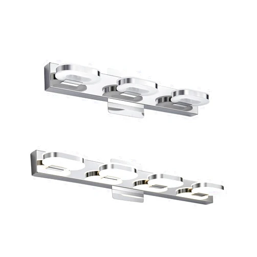Myhaptim Modern LED Vanity Light for Bathroom Chrome Bathroom Wall Lighting Fixtures Over Mirror(Natural White Light 4200K)