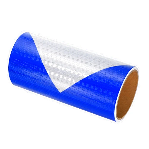 PATIKIL Reflective Tape, 8 Inch x 10 FT Waterproof High Visibility Self-Adhesive Warning Safety Tape Reflective Stickers External Accessories for Cars Trucks, Blue White