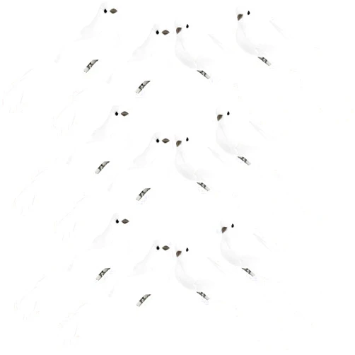 Okllen 12 Pack Artificial White Birds, Feathered Mini Doves Decor with Clips, White Dove Ornaments for Christmas Tree Home Garden Wedding Party DIY Decoration