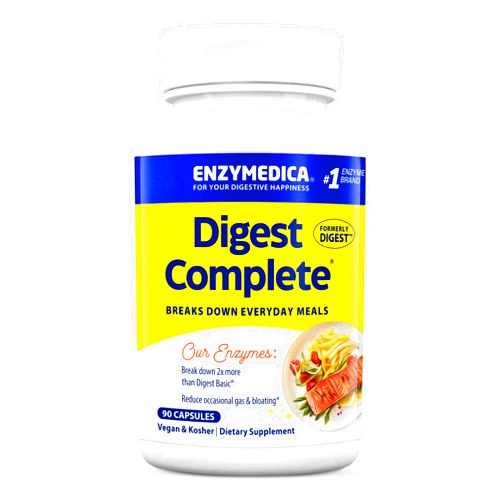 Enzymedica Digest, Full-Range, Everyday Digestive Enzymes, Offers Fast-Acting Gas & Bloating Relief, 90 Count