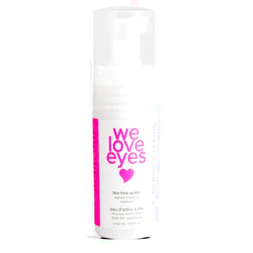 We Love Eyes - 100% Oil Free Tea Tree Water Eyelid Foaming Cleanser - For Eyelash Extension Home Care, Extend Lash Retention, Non-Irritating Formula