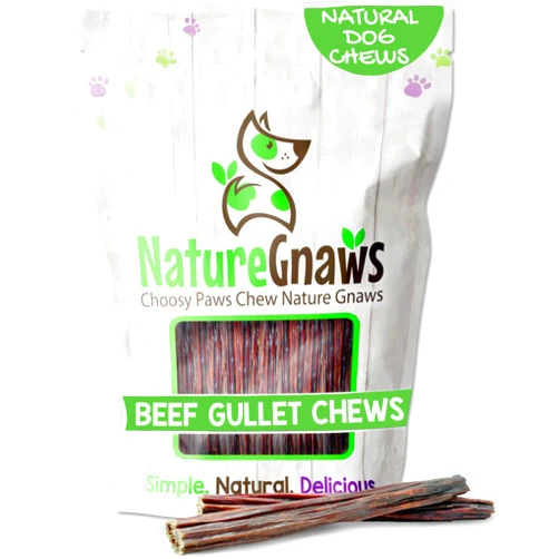 Nature Gnaws Beef Gullet Sticks for Dogs 5-6