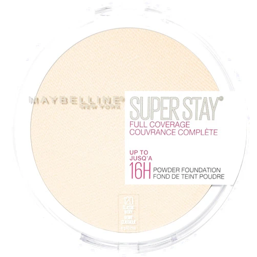 Maybelline New York Super Stay Full Coverage Powder Foundation Makeup, Up to 16 Hour Wear, Soft, Creamy Matte Foundation, Classic Ivory, 1 Count
