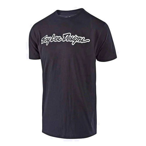 Troy Lee Designs Mens Signature Short Sleeve Tee, Motocross Dirtbike Mountain Bike Shirt, Adult
