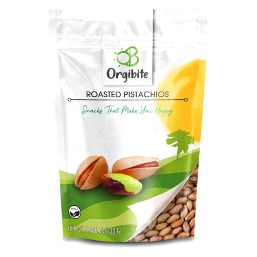 Orgibite Dry Roasted and Salted Pistachios | Large Premium Turkish Pistachios In Shell | Organic Vitamin-Rich Pistachios | Healthy Snack for Kids, Adults,Vegans 4.57Oz (Pack of 1)