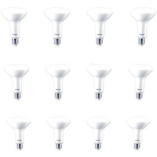 Philips LED Flicker-Free Frosted Dimmable BR30 Light Bulb - EyeComfort Technology - 650 Lumen - Soft White (2700K) - 7.2W=65W - E26 Base - Title 20 Certified - Indoor - 12-Pack