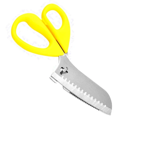 XBLDMJY Heavy-duty Kitchen Scissors Detachable Shears Stainless Steel Multi-function Kitchen Shears (Yellow)
