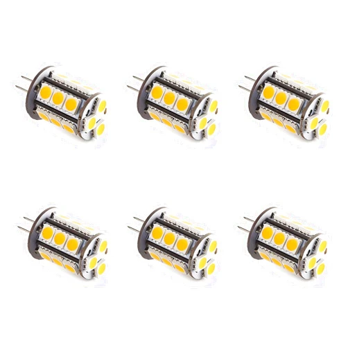 Makergroup T3 G4 Bi-pin LED Light Bulbs, 12VAC/DC Low Voltage 3Watt Daylight White 6000K for Outdoor Landscape Lighting Pathlights, Deck, Step, Paver Lights 6-Pack