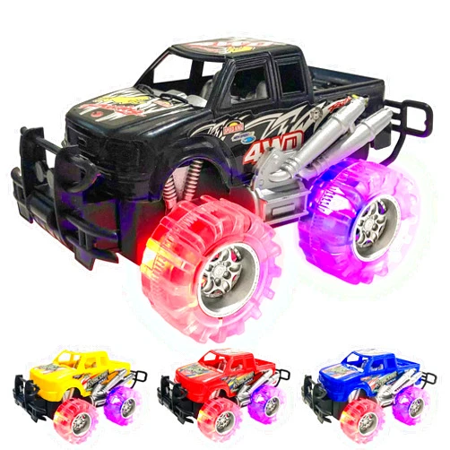 ArtCreativity Light Up Monster Trucks for Boys and Girls, 4-Pack Toy Truck Set, Monster Trucks for Boys 3 4 5 6 7 8 Years Old, Toddler Monster Truck Toys, Light Up Trucks
