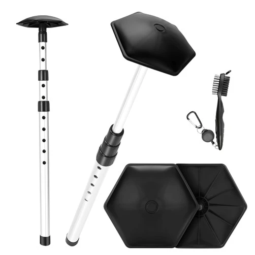 GearRoot Portable Golf Travel Bag Support Pole, Aluminum Alloy Rod Golf Club Protector with ABS Support Cover, Anti-Impact Club Travel Bag Support System Protect Clubs from Impact