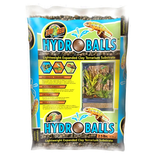 Zoo Med HydroBalls Lightweight Expanded Clay Terrarium Substrate, 2.5 Pounds