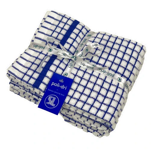 poli-dri Kitchen Tea Towels by Samuel Lamont and Sons (Blue, 3 Pack)