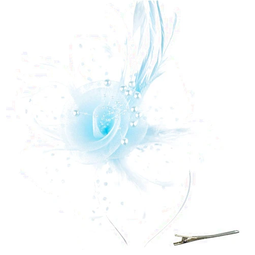 DRESHOW Fascinators Hat Flower Mesh Ribbons Feathers on a Headband and a Clip Tea Party Headwear for Girls and Women