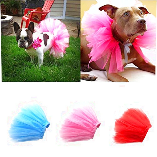 GANPUB Pink Pet Puppy Small Dog Lace Skirt Princess Tutu Dress Clothes Apparel Pet Costumes Dog Dresses Pet Apparel and Accessories