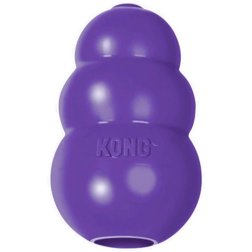 KONG Senior - Dog Toy with Gentle, Natural Rubber - Durable Dog Toy for Older Dogs - Use Treats with Stuffable Chew Toy - Treat Toy for Chewing & Fetching - for Medium Dogs