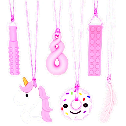 Hoaisun Chew Necklaces for Sensory Kids Girls, Chewy Necklace Sensory Kids with ADHD,SPD, Chewing, Teething or Special Needs, Autism Chew Toys Sensory for Kids Adult Reduce Anxiety Fidgeting