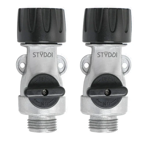 STYDDI Full Flow Garden Hose Shut Off Valve, Metal High Flow Water Hose Shut Off Connector with Cap Type Valve, Single Full-Flow Hose Shutoff Valve, 3/4