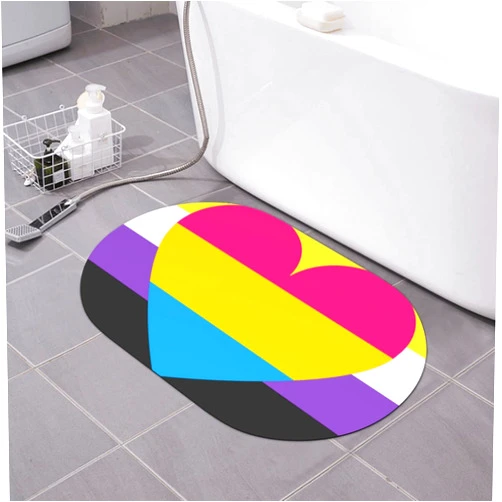 SEAEAGLE Nonbinary Pan Combo by Pride-Flags Diatomaceous Earth Bath Mat Diatomite Stone Fast Water Drying Diatom Mud Foot Pad